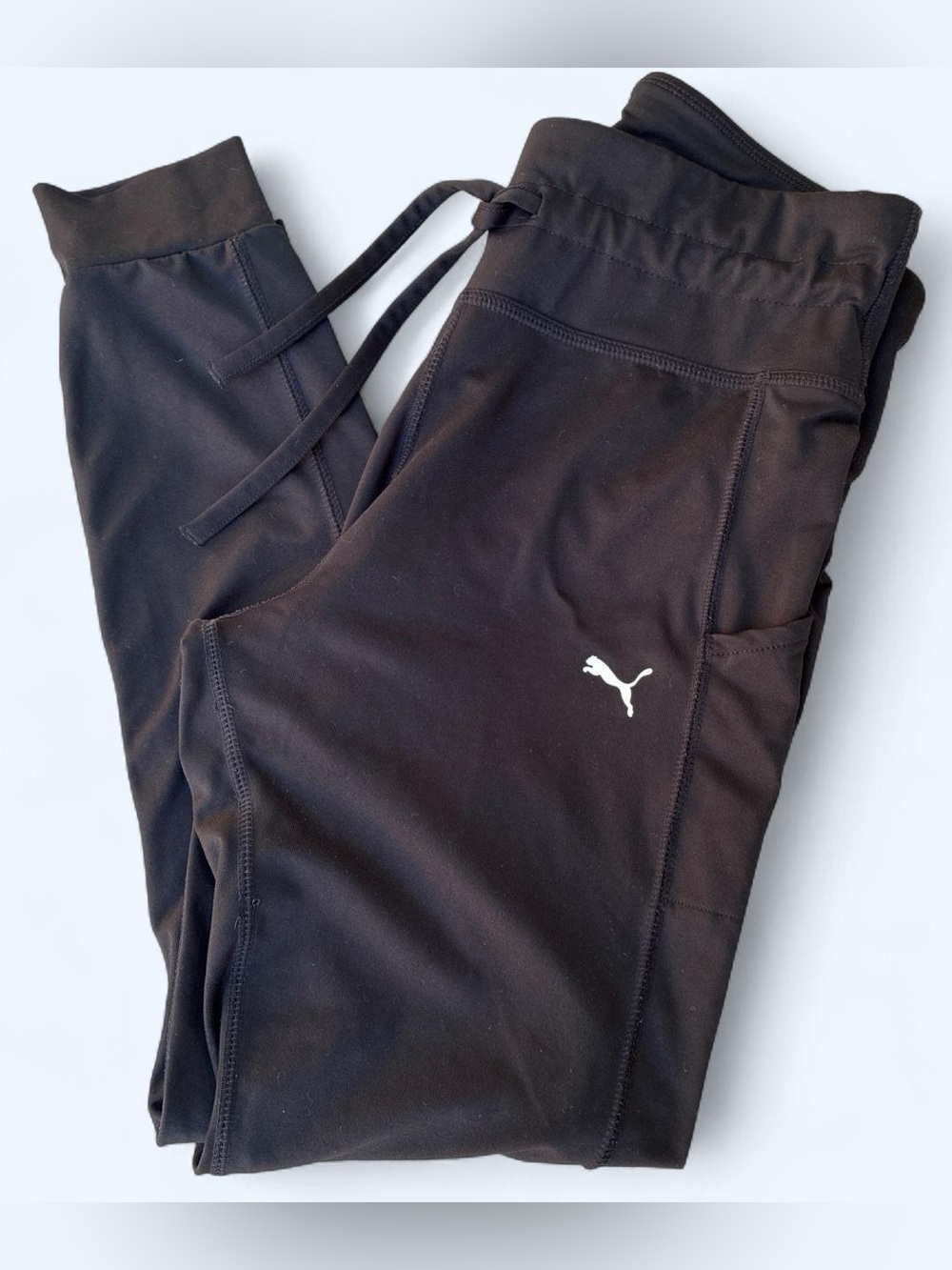 Puma Black Joggers with White Logo